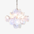 Aurelia Iridescent Glass Chandelier Glass lighting by Bling Lighting Studio