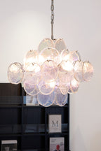 Aurelia Iridescent Glass Chandelier Glass lighting by Bling Lighting Studio