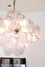 Aurelia Iridescent Glass Chandelier Glass lighting by Bling Lighting Studio