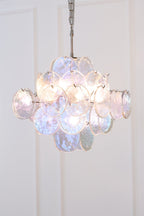 Aurelia Iridescent Glass Chandelier Glass lighting by Bling Lighting Studio