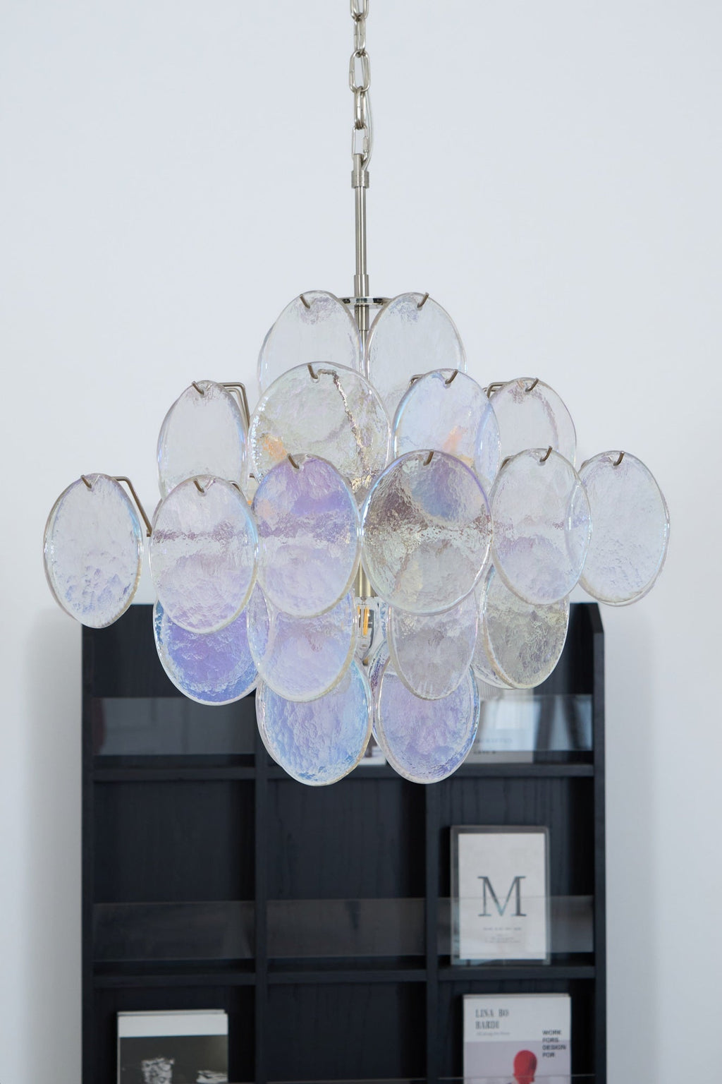 Aurelia Iridescent Glass Chandelier Glass lighting by Bling Lighting Studio