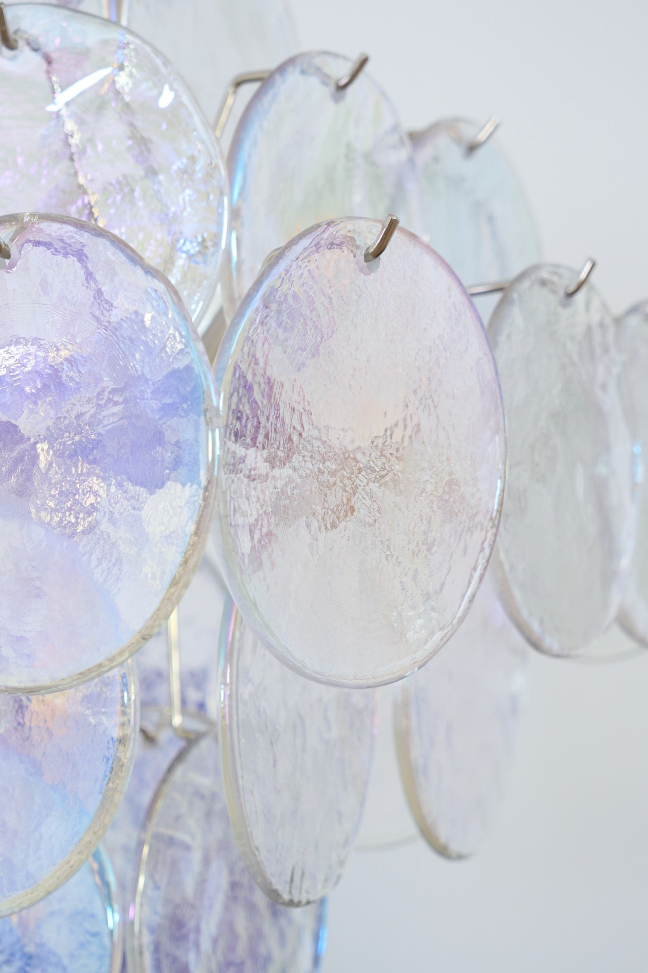 Aurelia Iridescent Glass Chandelier Glass lighting by Bling Lighting Studio