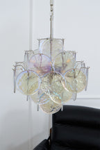 Aurelia Iridescent Glass Chandelier Glass lighting by Bling Lighting Studio