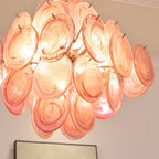 Aurelia Pink Glass Chandelier Glass lighting by Bling Lighting Studio
