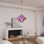 Aurelia Pink Glass Chandelier Glass lighting by Bling Lighting Studio