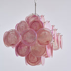 Aurelia Pink Glass Chandelier Glass lighting by Bling Lighting Studio
