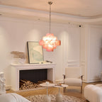 Aurelia Pink Glass Chandelier Glass lighting by Bling Lighting Studio