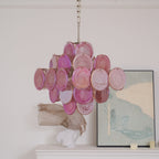Aurelia Pink Glass Chandelier Glass lighting by Bling Lighting Studio