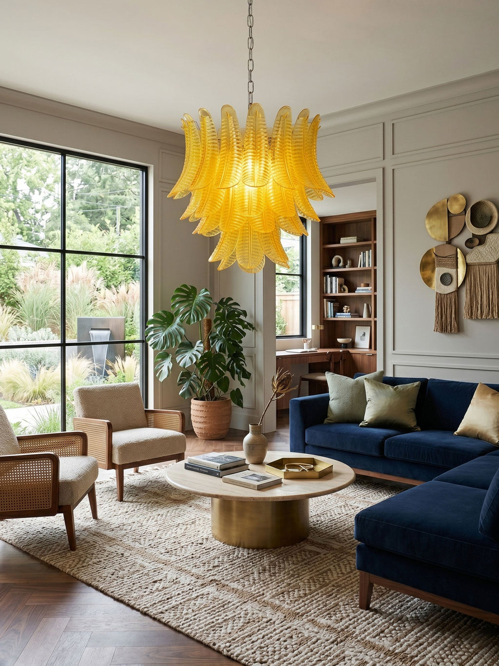 Aurelium Cascade Glass Chandelier Glass lighting by Bling Lighting Studio