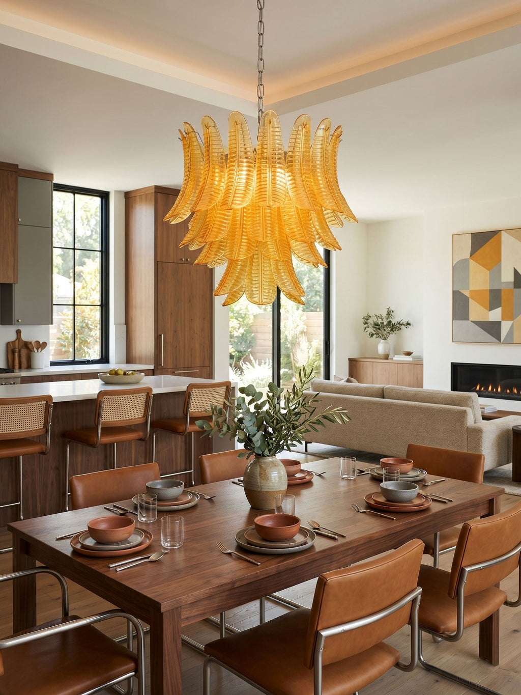 Aurelium Cascade Glass Chandelier Glass lighting by Bling Lighting Studio