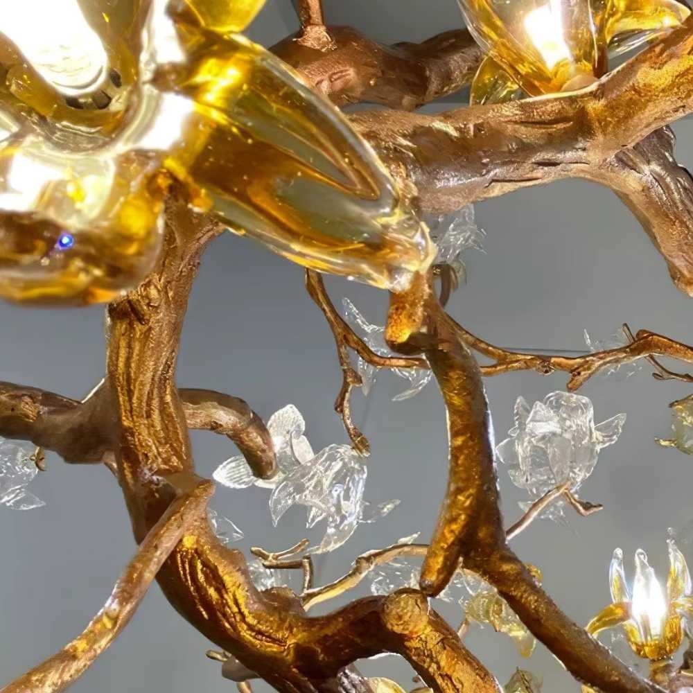 Aurora Branch Staircase Chandelier for high ceiling staircase and foyer lighting