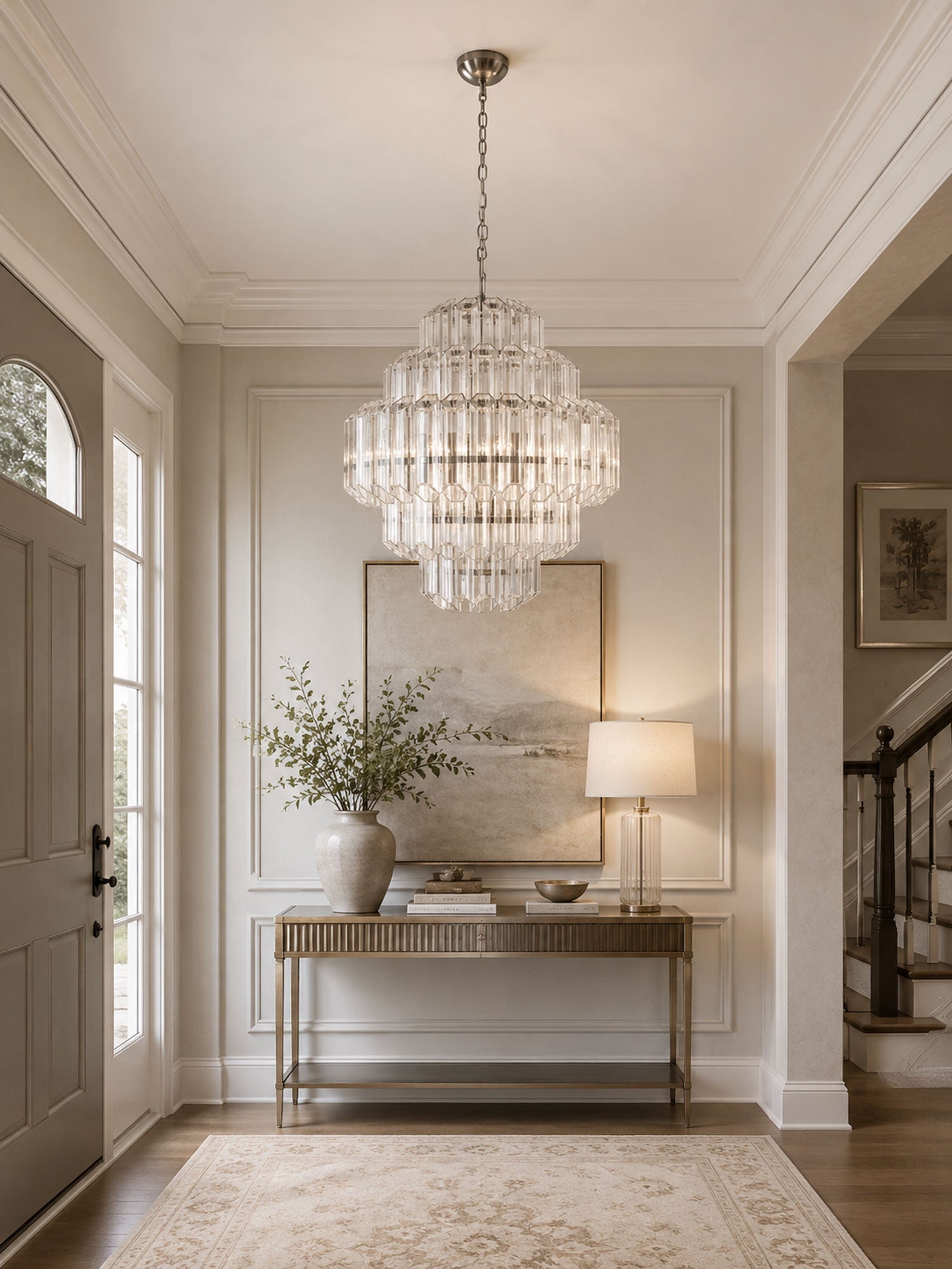 Aurum Cascade Glass Chandelier Murano lighting by Bling Lighting Studio