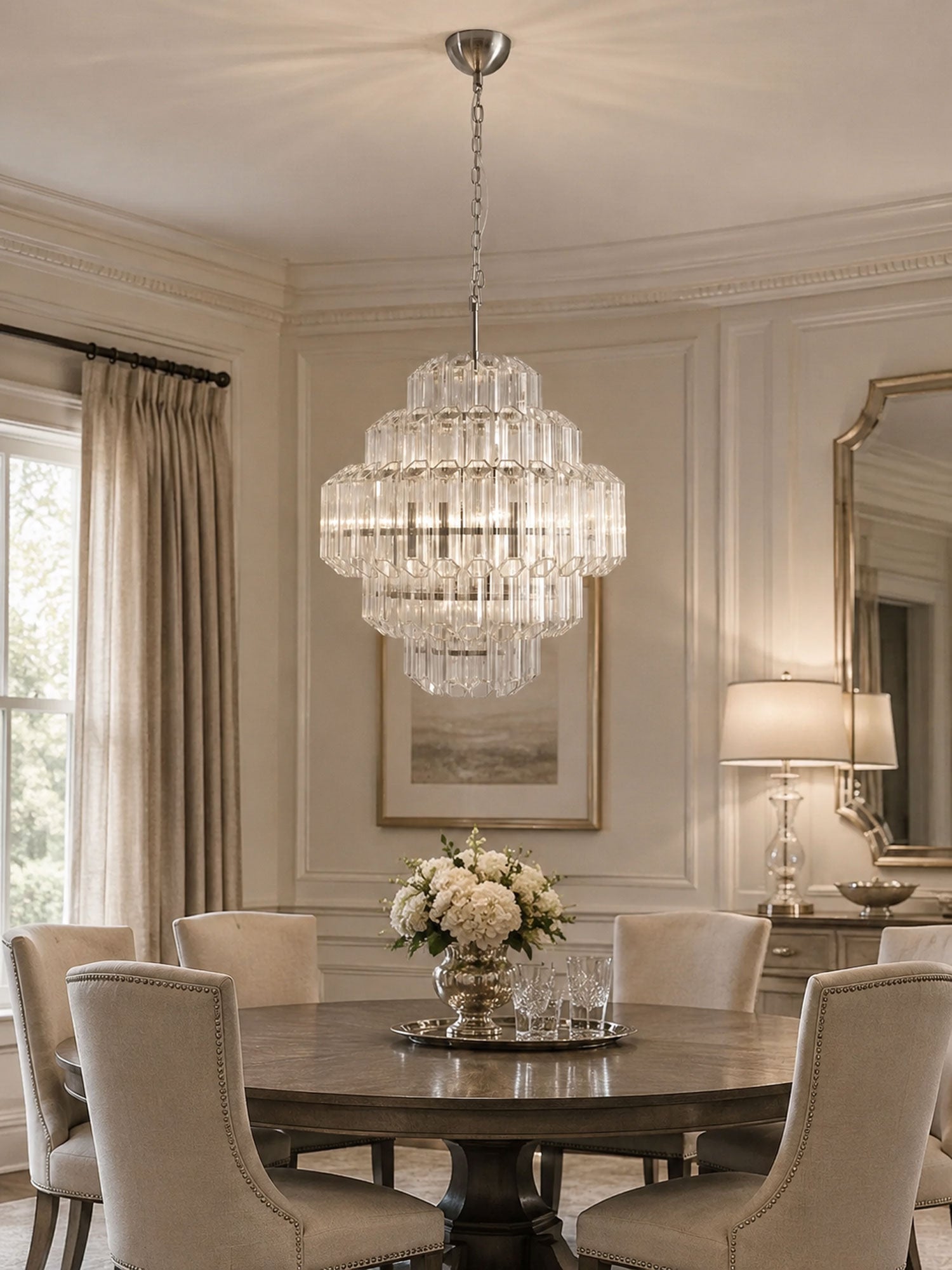 Aurum Cascade Glass Chandelier Murano lighting by Bling Lighting Studio