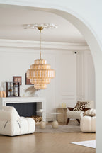 Aurum Cascade Glass Chandelier Murano lighting by Bling Lighting Studio