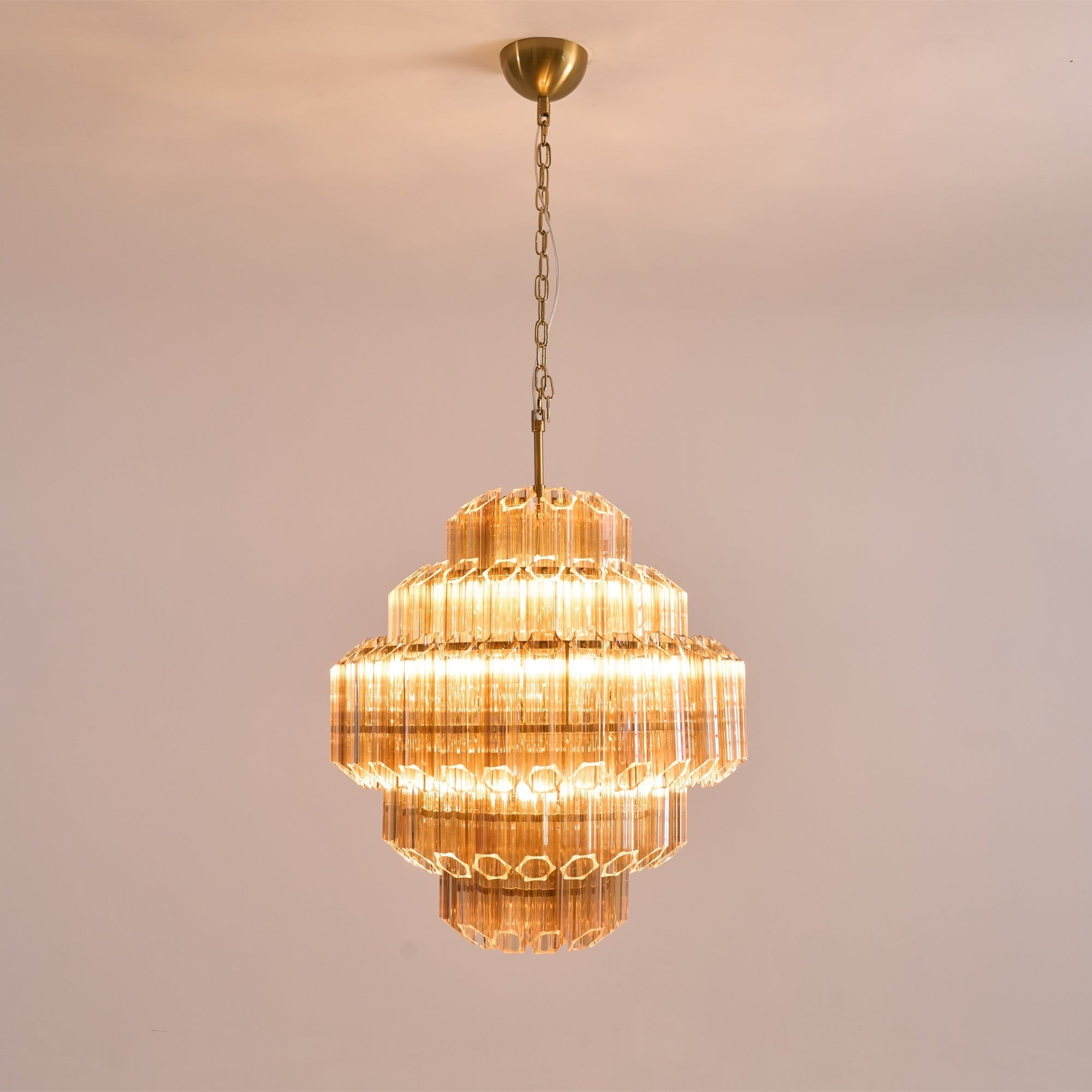 Aurum Cascade Glass Chandelier Murano lighting by Bling Lighting Studio