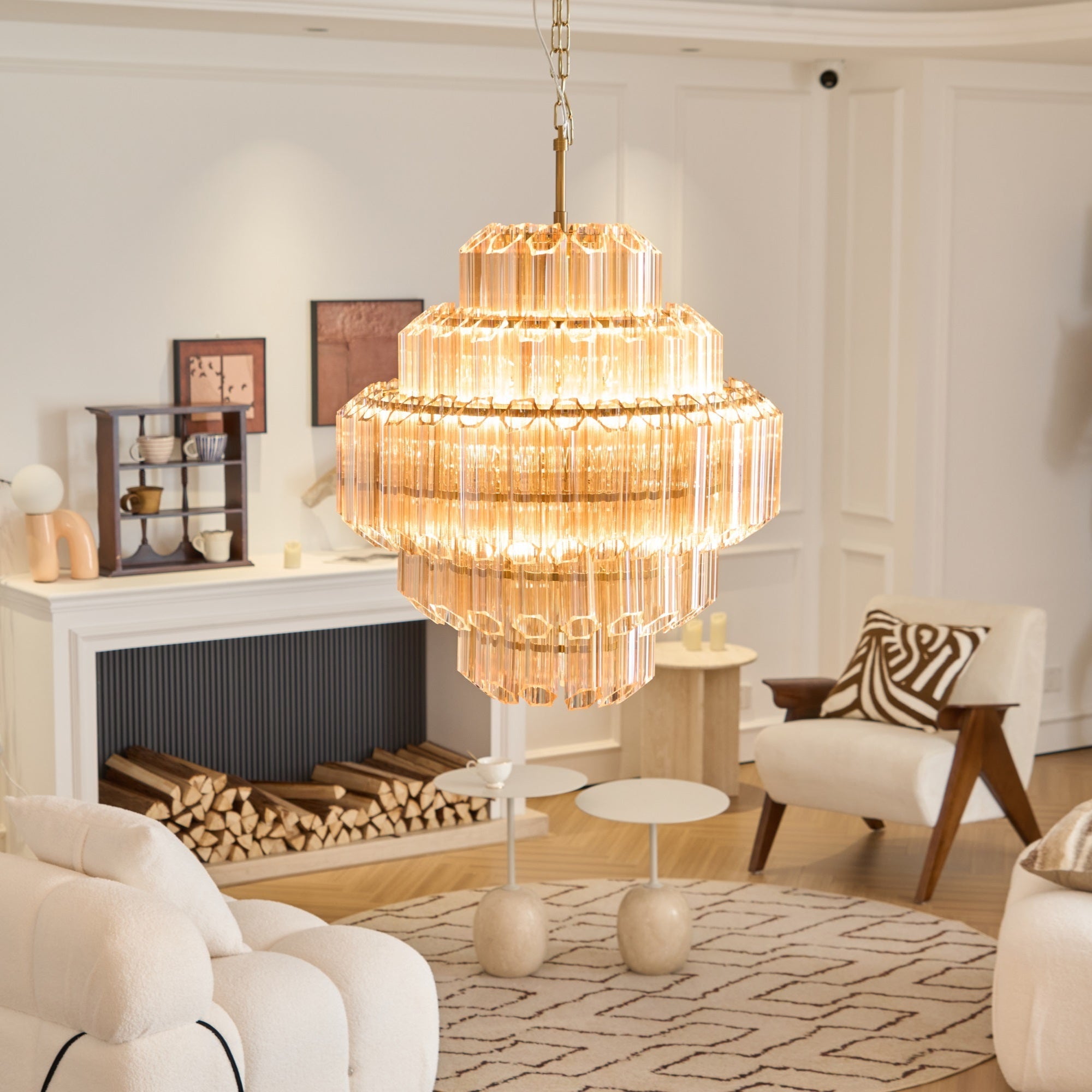 Aurum Cascade Glass Chandelier Murano lighting by Bling Lighting Studio