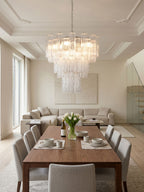 Aveline Glass Chandelier Glass lighting by Bling Lighting Studio