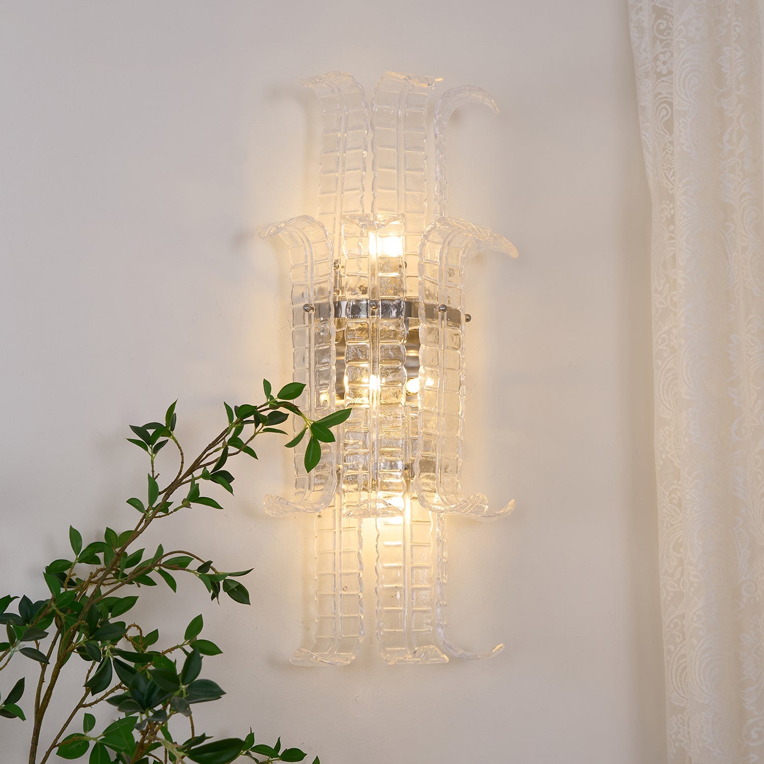 Aveline Glass Wall Sconce Glass lighting by Bling Lighting Studio