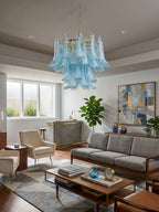 Azure Drift Glass Chandelier Glass lighting by Bling Lighting Studio