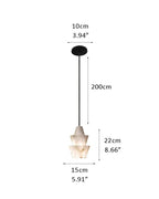 Brianna Alabaster Dining Table Pendant Modern Stacked Conical Pendant Light
