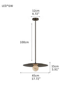 Alabaster Globes LED Disc Pendant Light in Lacquered Brass/Black Stainless Frame