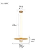 Alabaster Globes LED Disc Pendant Light in Lacquered Brass/Black Stainless Frame