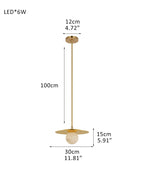 Alabaster Globes LED Disc Pendant Light in Lacquered Brass/Black Stainless Frame