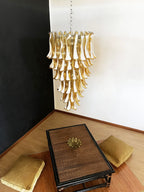 Petals Spiral Murano Amber Chandelier product image