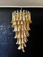 Petals Spiral Murano Amber Chandelier product image