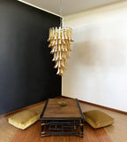 Petals Spiral Murano Amber Chandelier product image