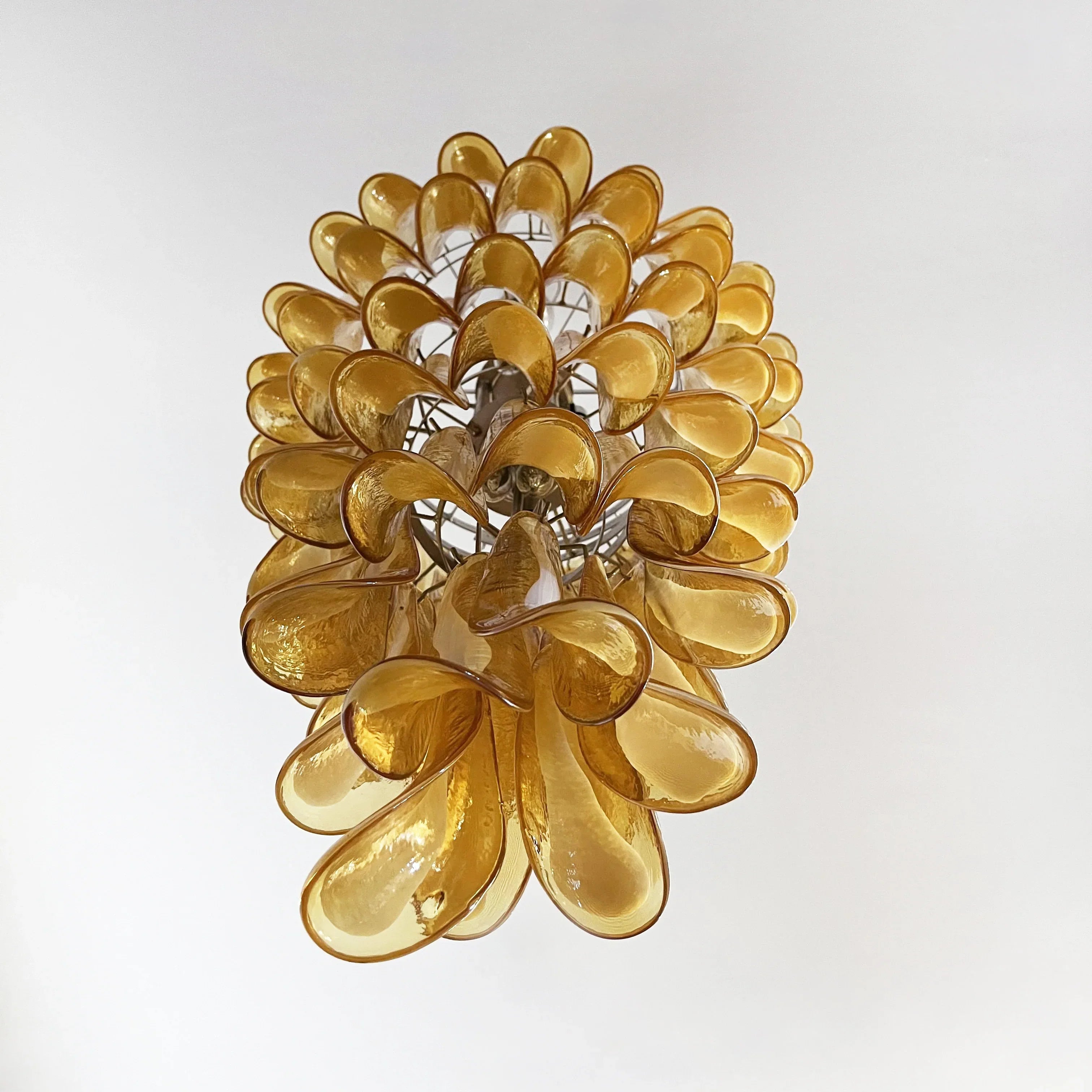 Petals Spiral Murano Amber Chandelier product image