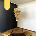 Petals Spiral Murano Amber Chandelier product image