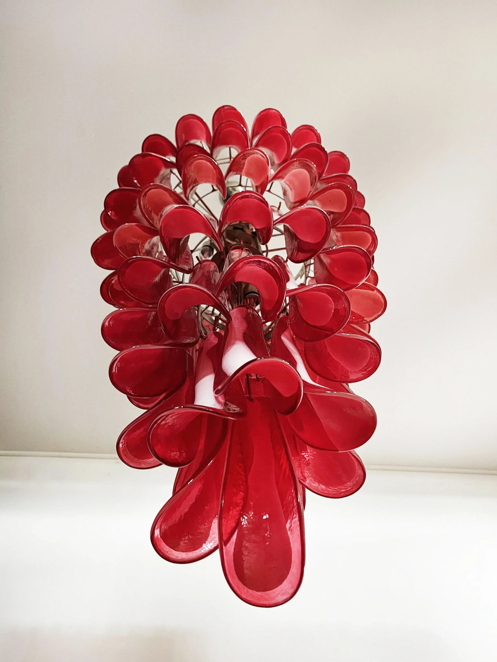 Petals Spiral Murano Red Chandelier product image