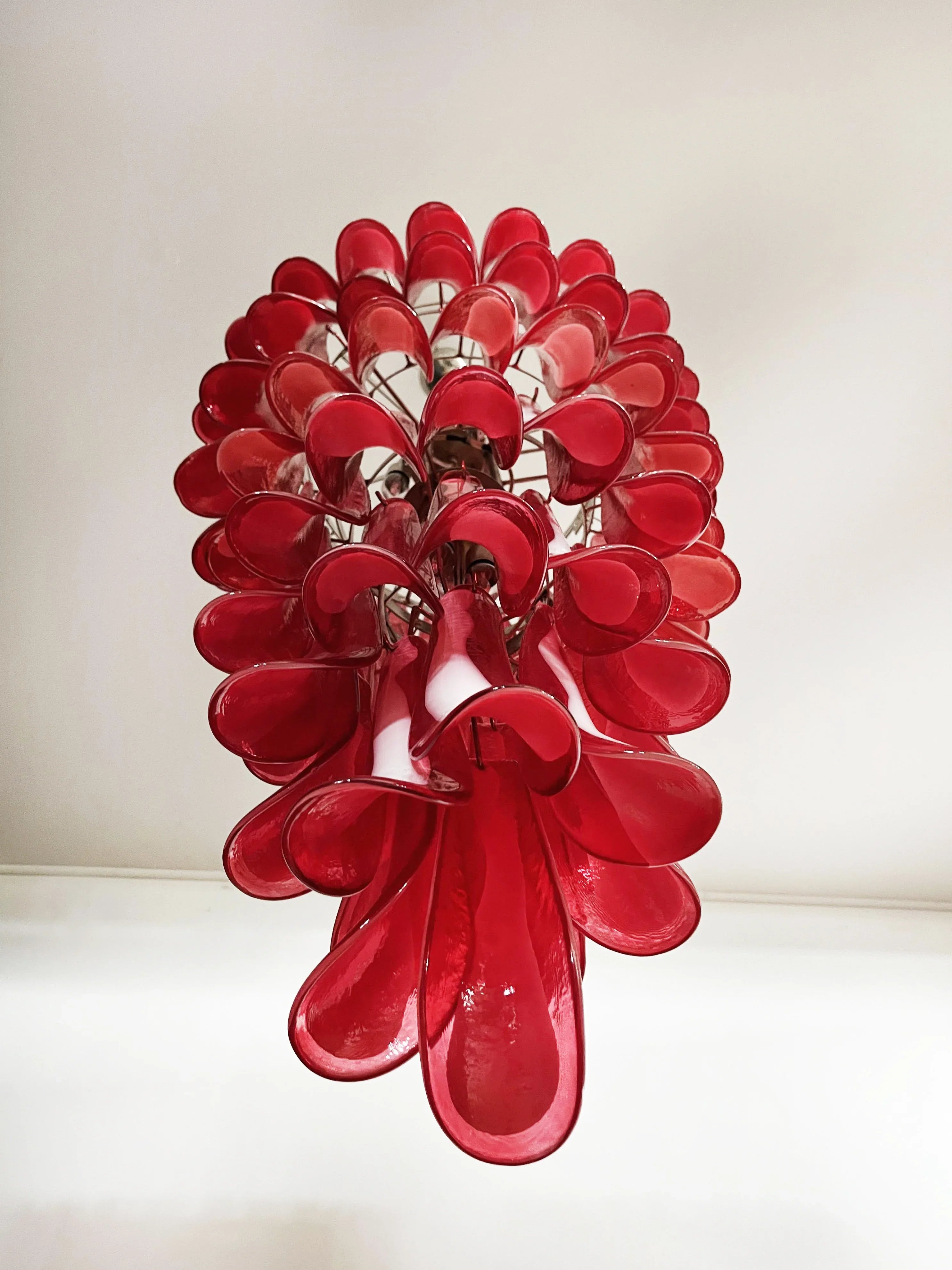 Petals Spiral Murano Red Chandelier product image