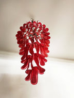 Petals Spiral Murano Red Chandelier product image