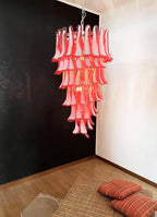 Petals Spiral Murano Red Chandelier product image