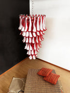 Petals Spiral Murano Red Chandelier product image