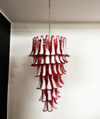 Petals Spiral Murano Red Chandelier product image