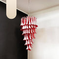 Petals Spiral Murano Red Chandelier product image