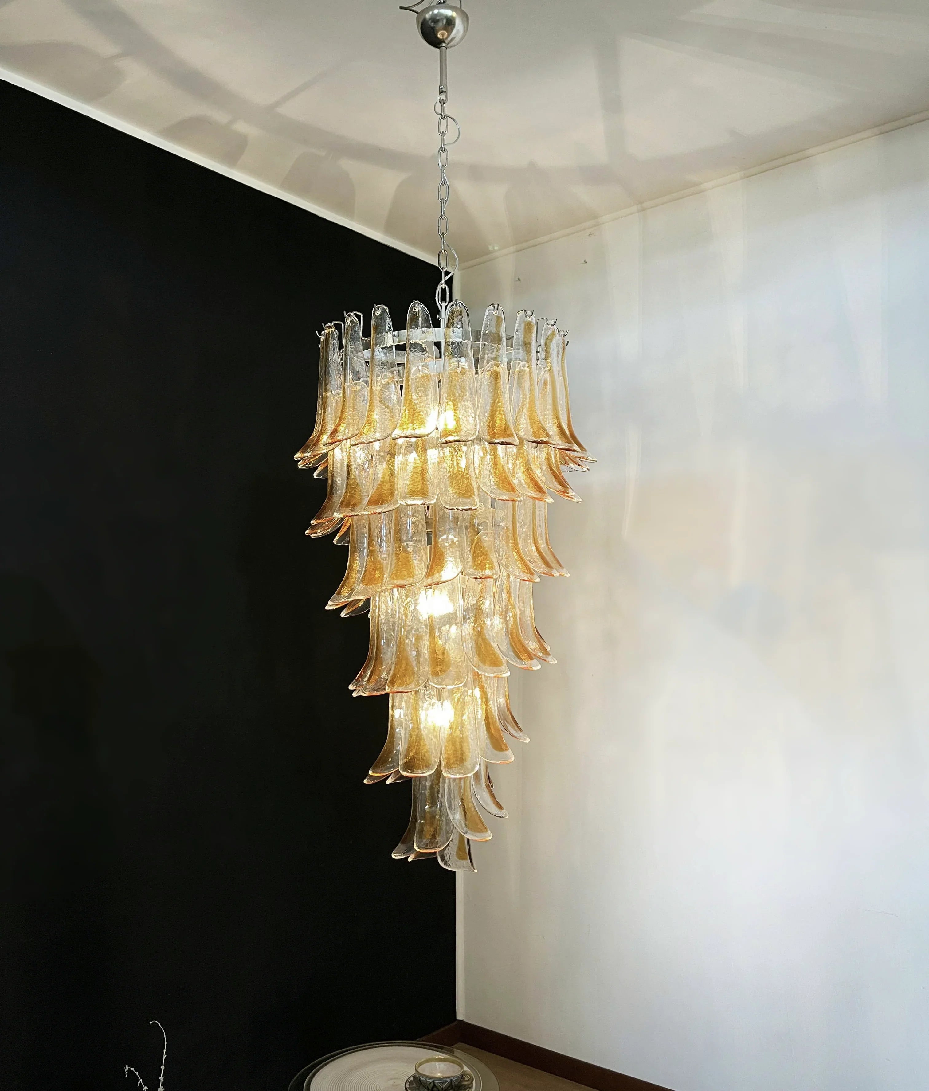 Petals Spiral Murano Transparent Chandelier product image