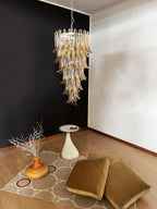 Petals Spiral Murano Transparent Chandelier additional product view