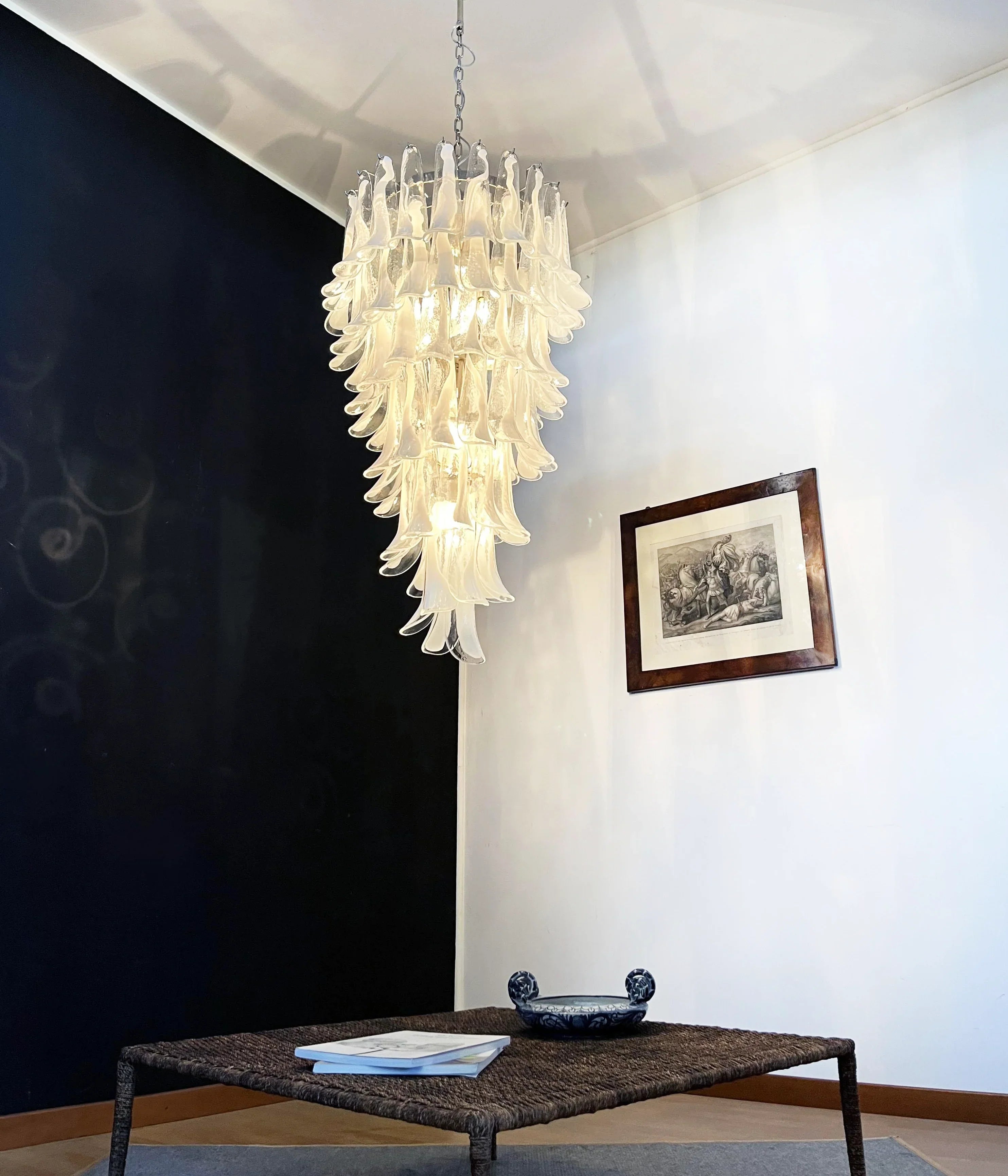 Petals Spiral Murano Transparent Chandelier product image