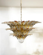 Beautifully Murano Palmette Amber Transparent Chandelier product image