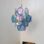 Blue Disc Glass Chandelier Glass lighting by Bling Lighting Studio