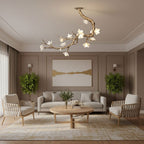 Luxury Brass Flower Branch Chandelier product image