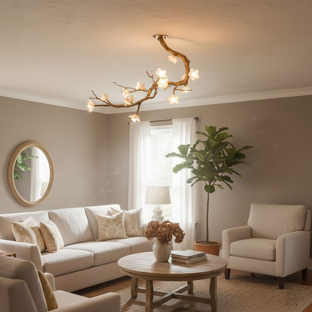 Luxury Brass Flower Branch Chandelier product image