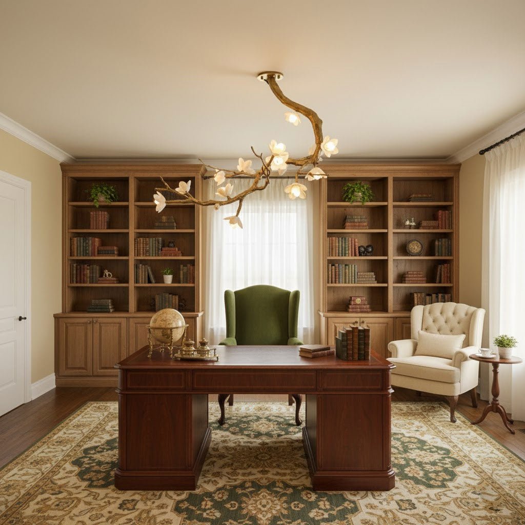Luxury Brass Flower Branch Chandelier material and finish detail