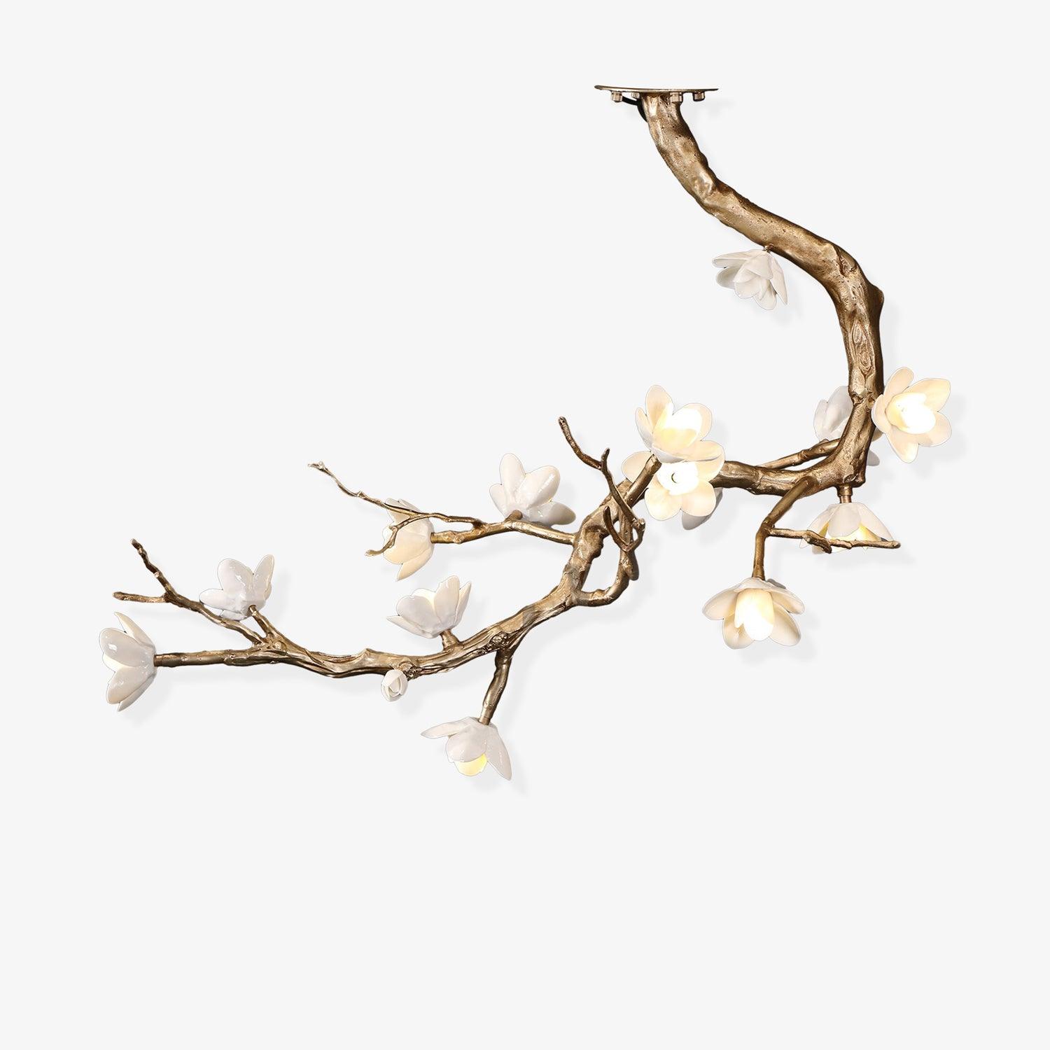 Luxury Brass Flower Branch Chandelier by Bling Lighting Studio
