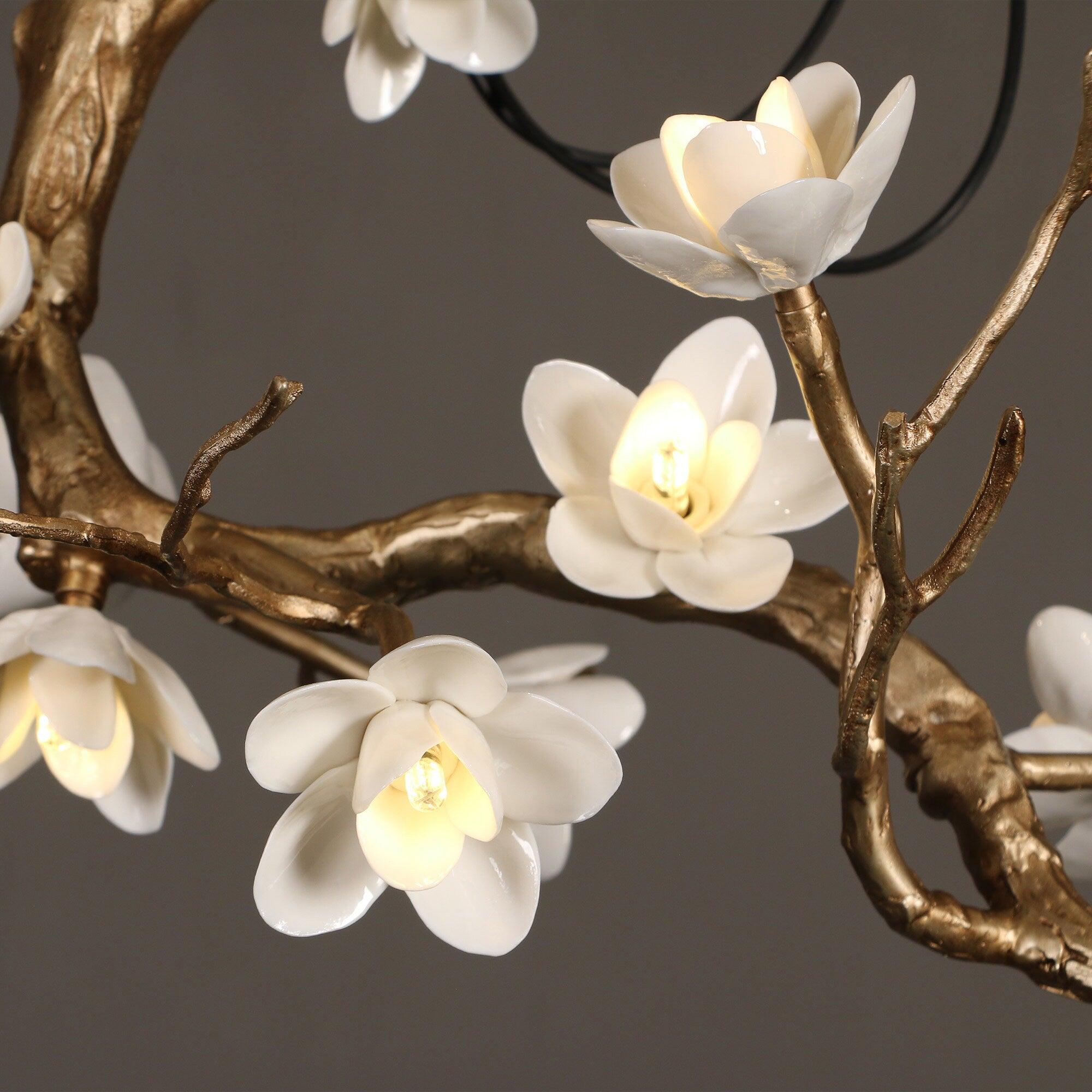 Luxury Brass Flower Branch Chandelier product image