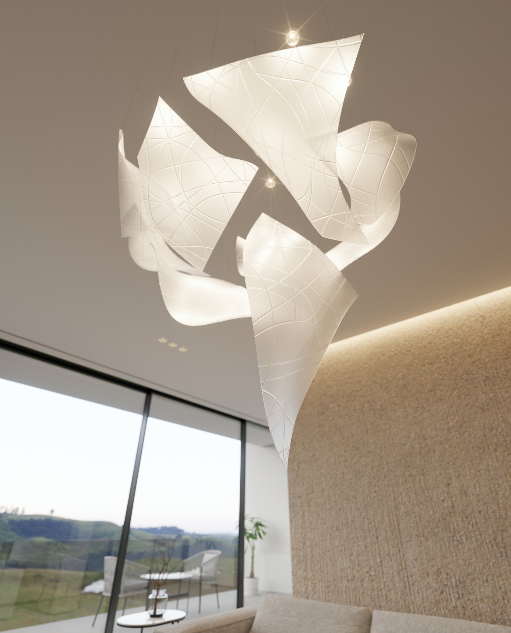 Modern Thawflux Chandelier detail view